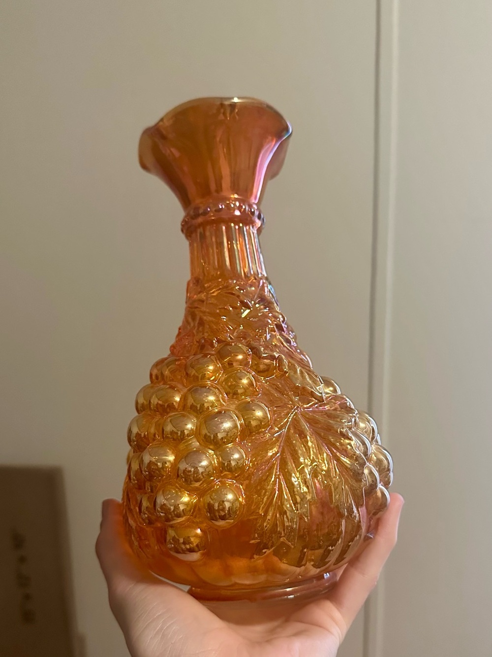 Imperial Marigold Iridescent Carnival glass Vase